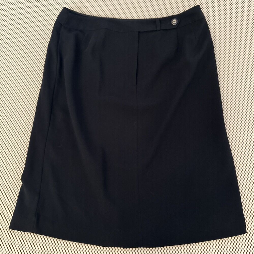 Emanuel Ungaro Women Black Skirt Sz 16 Straight Pencil Career Office Designer XL
